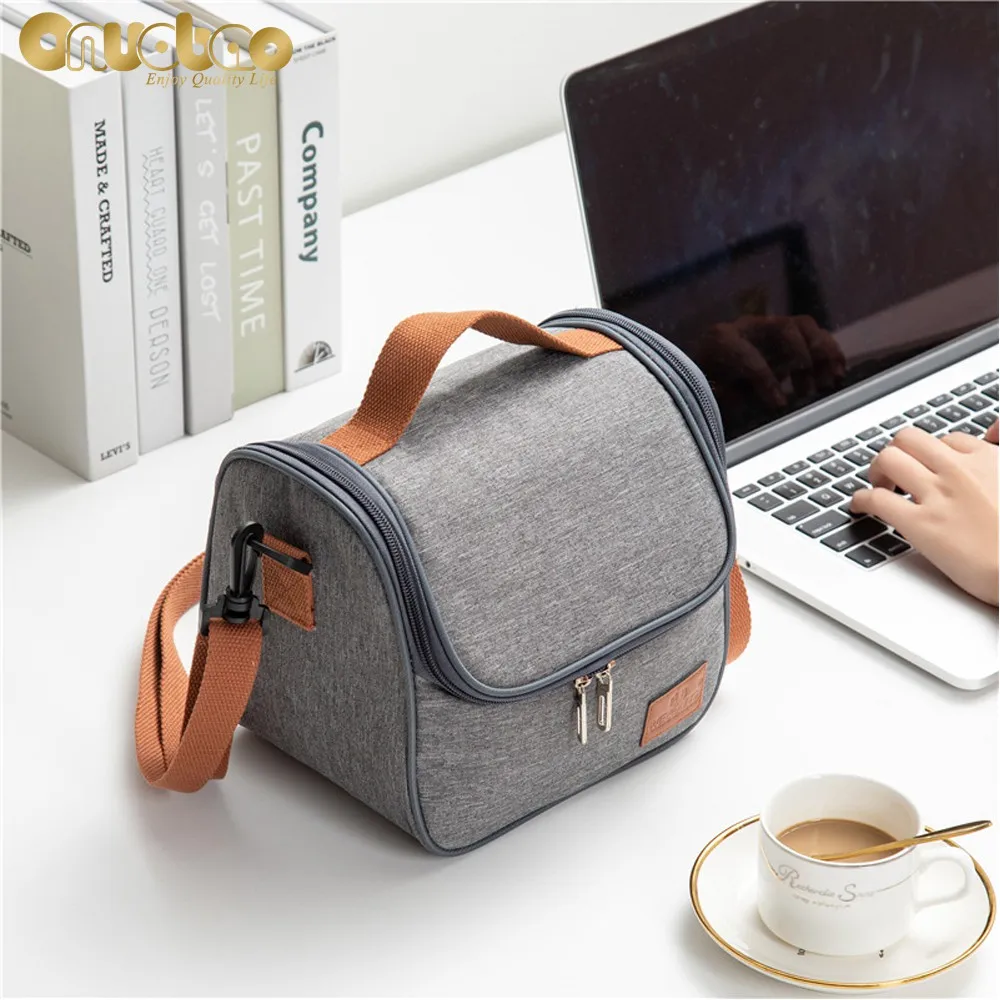 Lunch Bag Oxford Cloth Aluminum Foil Insulation Shoulder Bag Waterproof Picnic Cooler For Men Women