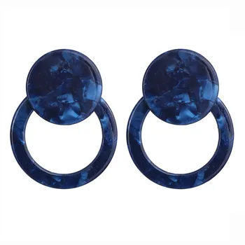 

2020 Fashion Acrylic Pendant Earrings Round Leopard Geometric Earrings Hollow Acrylic Earrings for Women Gift Jewelry