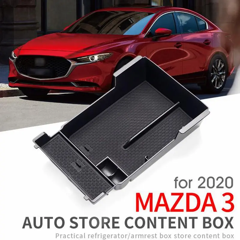 

Car armrest box storage box for Mazda 3 2020 Axela Mazda3 Accessories Central console storage box card coin Storage Box