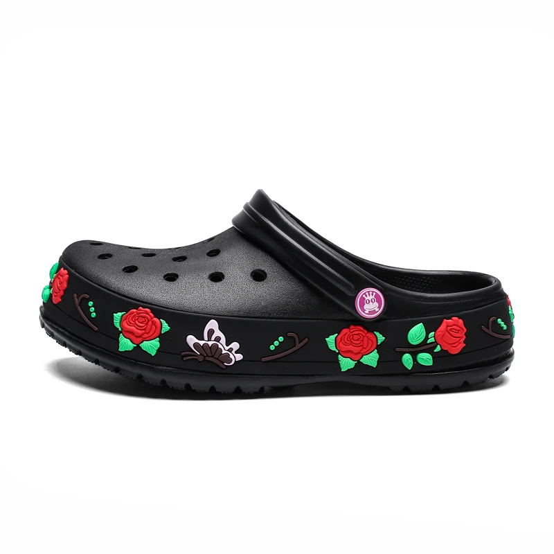 BLACK2 Распродажа; сбалансированные zapatos hombre; новые мужские с надписью EVA; обувь Cave; мужские шлепанцы; высококачественные дышащие сабо; мягкие классические сандалии - Цвет: BLACK2