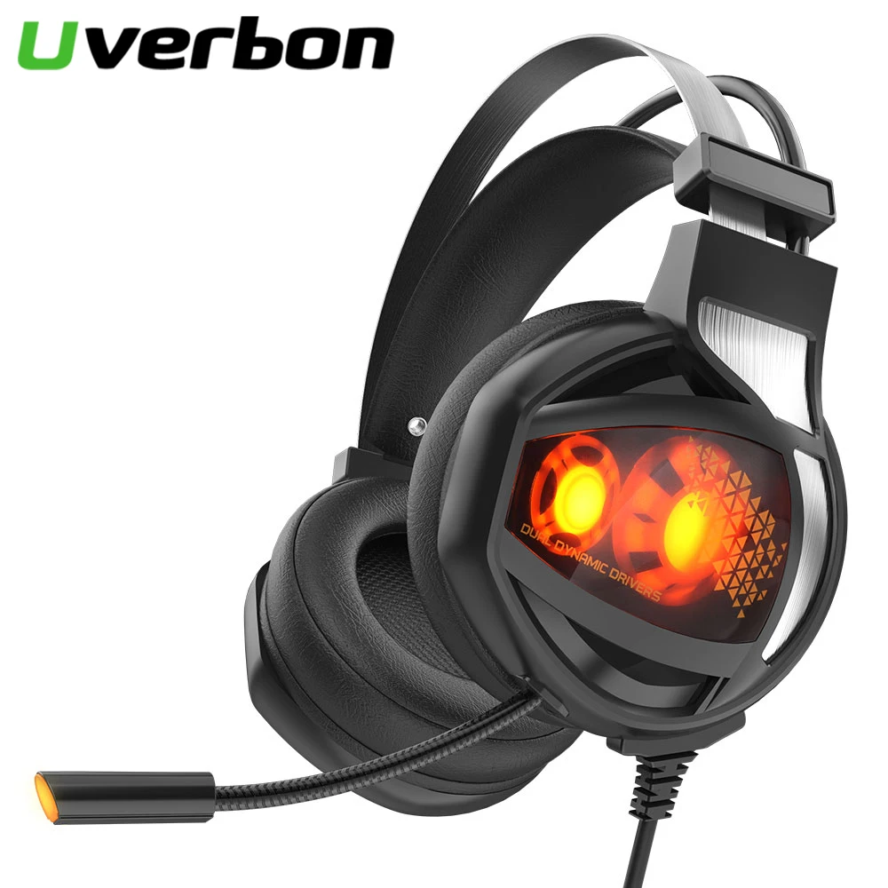 V9 USB 7.1 Stereo Wired Gaming Headphones LED Game Headset with Mic Voice Control For PS4 PC Laptop Computer Gamer Wired Headset