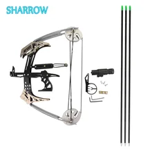 

1set Mini Compound Bow Archery Bow and Arrow Set with Bow Sight Arrows for Outdoor Sports Hunting Shooting Training Accessories