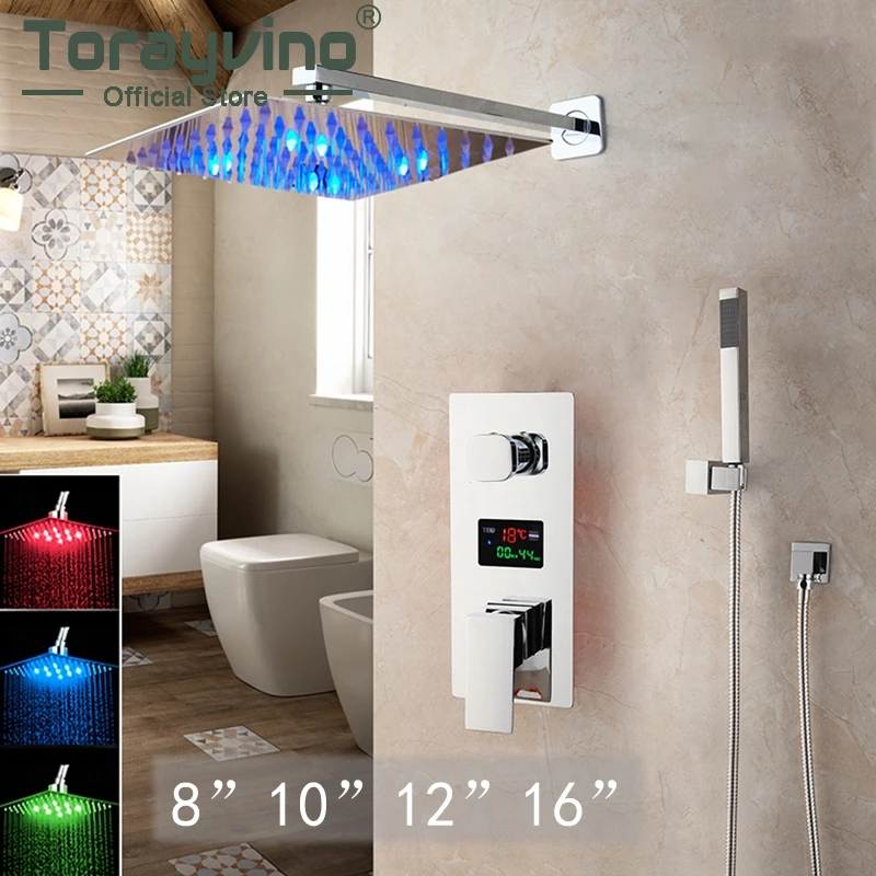 Complete Bathroom Sets Chuveiro Com Led Shelves For Wall Mounted Bathroom Sets Chuveiro Com Led Shelves