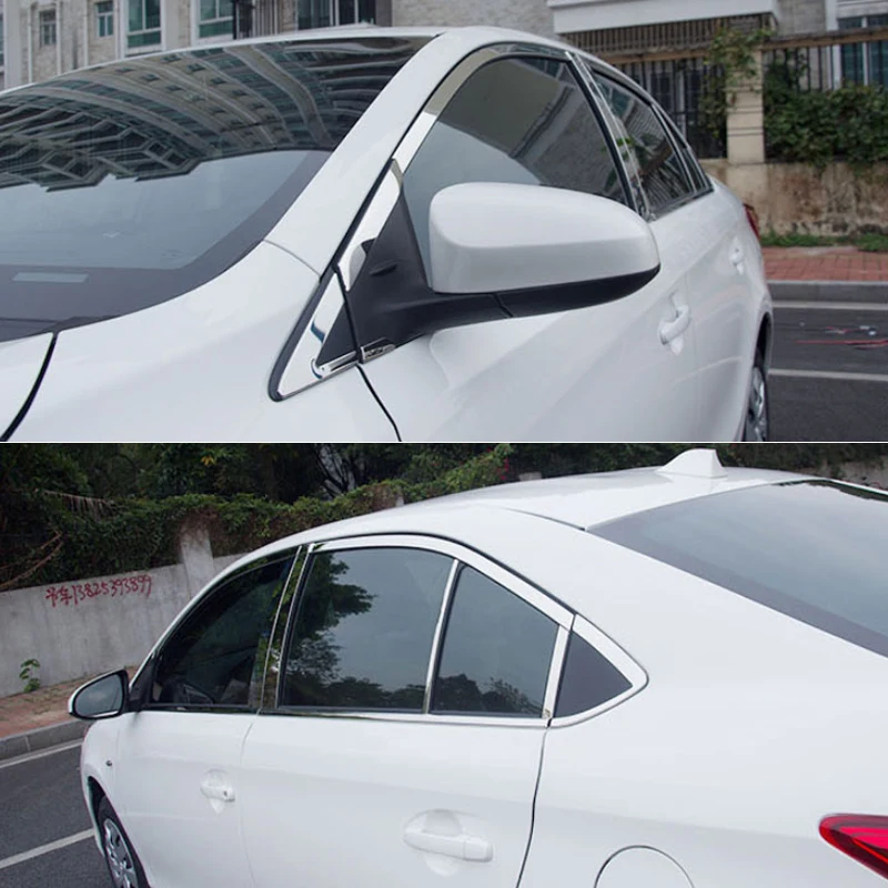 8/16pcsCar Стайлинг Колонка Стикеры для Toyota Vios XP150 2013- оконная накладка передний и задний кузова украшения хром аксессуар