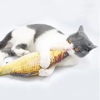 

30CM Electronic Pet Cat Toy Simulation Fish Toys for Dog Cat Chewing Plush Interactive Gift Catnip Toy 7th Battery Powered