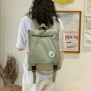 

Schoolbag female student Korean fashion trend backpack male high-capacity campus Harajuku university student backpack
