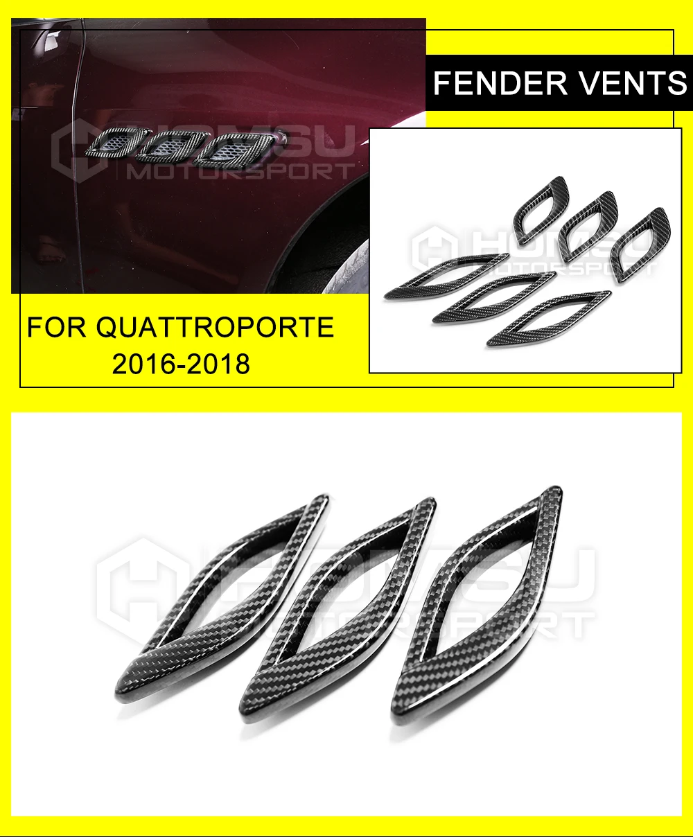 Per Quattroporte Parafanghi In Fibra Di Carbonio Vents Per Maserati Quattroporte M156 2016-2018 Fender Vents Trim Per Maserati Quattroporte