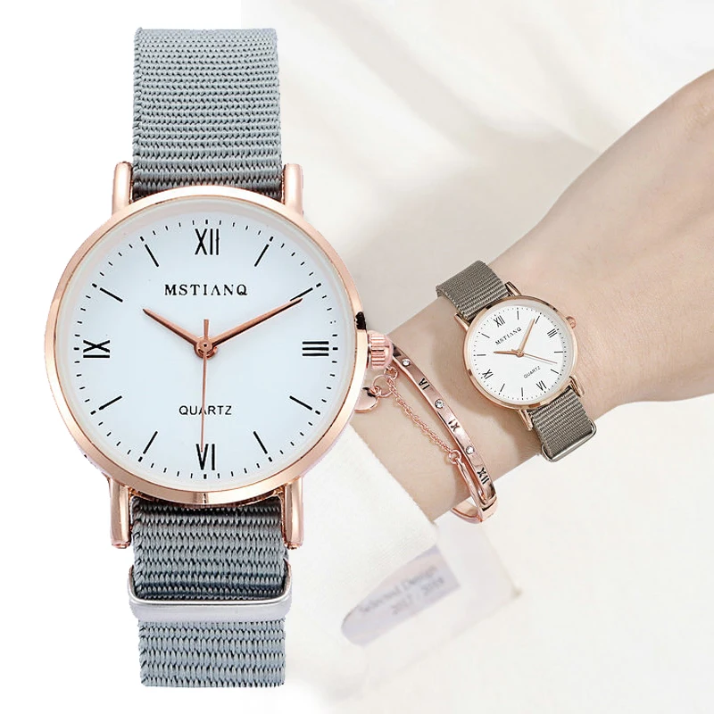 

Student Lovers Gift Relogio Feminino Top Luxury Ladies Watch for Children Kids Girls Clock Nylon Strap Women Quartz Watches