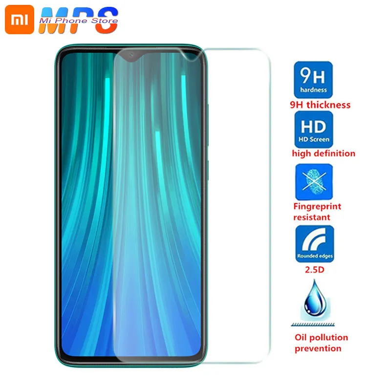 2pcs Tempered Glass For Xiaomi Redmi Note 8 Pro Screen Protector Protective glass on | Мобильные телефоны и аксессуары