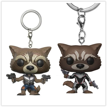 

Pocket Keychain Guardians of Galaxy Rocket the Avengers Action Figure Collectible Model Toys For Children Gift