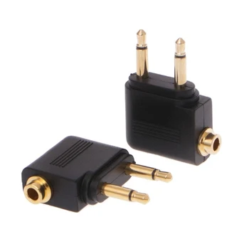 

2/4PCS 3.5mm Airplane Headphone Splitter Mono Audio Converter Travel Jack Plug Adapter