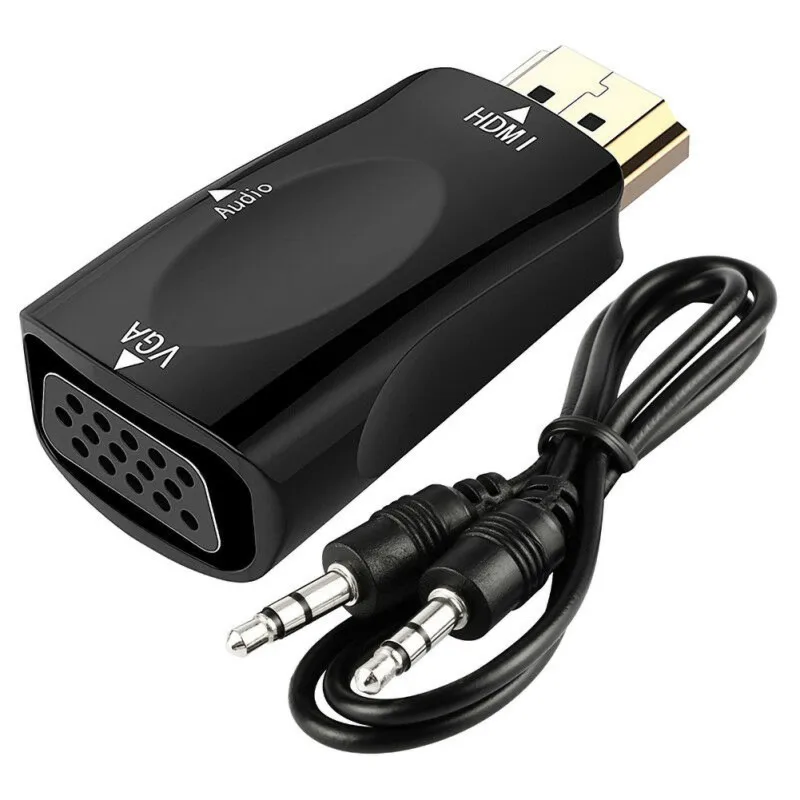  HD 1080P HDMI a VGA Adattatore Audio Cavo Convertitore Maschio a Femmina Per PC TV Del Computer Por