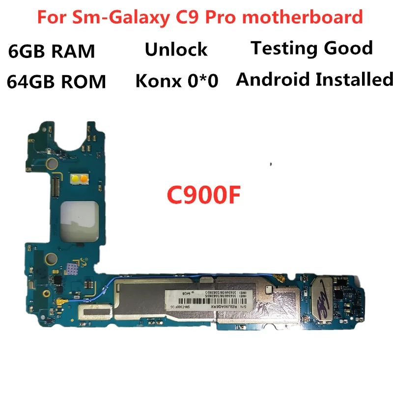 Оригинальная материнская плата SamuelT для Samsung Galaxy C9 Pro разблокированная C900F 64 ГБ logic