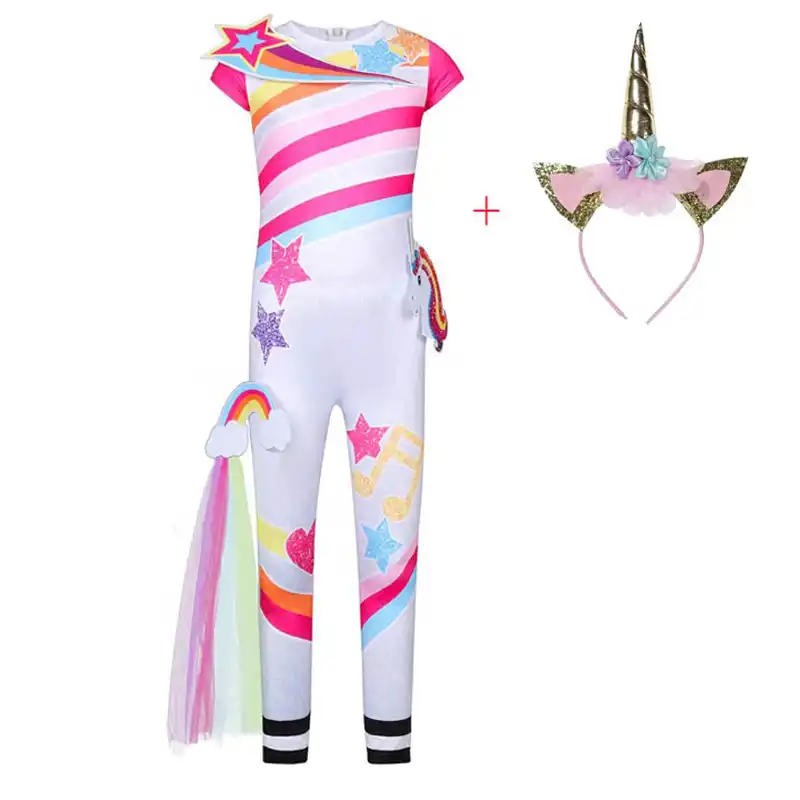 Fashion Jojo Siwa Girls Clothes Sets Kids Birthday Cosplay Costume Short Sleeve Jackets+vest