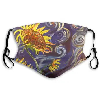 

Art Paint Washable Reusable Mask, Anti Dust Half Face Mouth Mask For Kids Teens Men Women With Adjustable Ear Loops