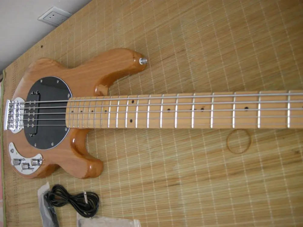 Прямая с фабрики custom shop Топ качество музыкальный человек 5 струн электрический бас гитара натурального дерева цвет 7yue6