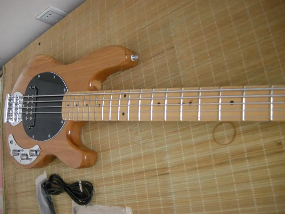 Factory direct custom shop New Top Quality Music Man 5 Strings Electric Bass Guitar Original natural wood color 7yue6 |
