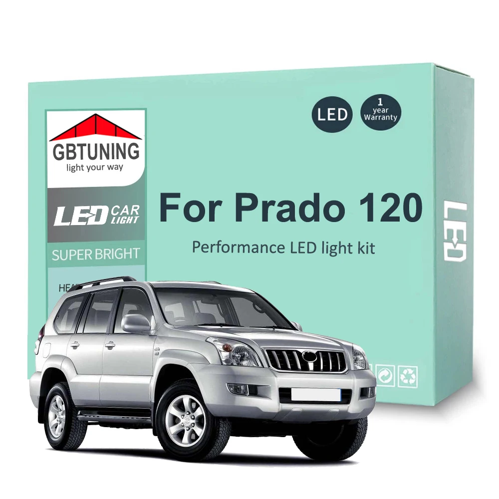 Комплект светодиодных ламп для салосветильник Toyota Prado 120 2002-2009 17 шт. купольная