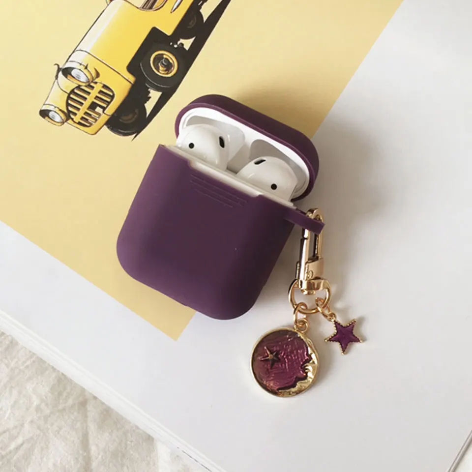 new Силиконовый чехол в стиле ретро с космонавтом для Apple Airpods 1, 2, аксессуары, защитная крышка, чехол для гарнитуры, чехол для наушников, кольцо для ключей - Цвет: new
