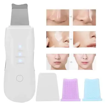 

Ultrasonic Skin Scrubber Blackhead Removal Skin Rejuvenation Face Cleaning Device White Tool Beauty Device