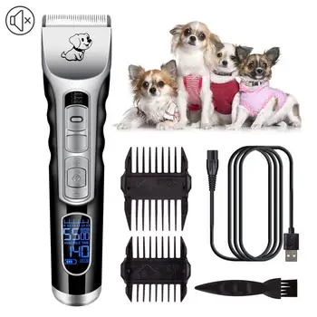

Cordless Dog Clipper with 5 Speeds Adjustment and LCD Display Low Noise Rechargeable Grooming Clipper for Small and Large Dogs