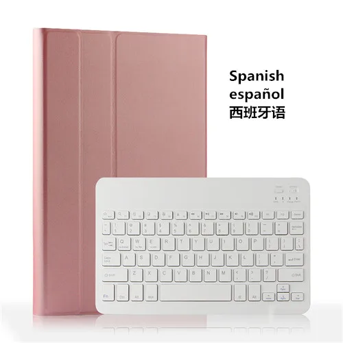 Bluetooth клавиатура кожаный чехол для iPad Mini 2 Mini 3 чехол для планшета для iPad Mini 3 2 1 чехол для планшета - Цвет: Spanish Rose Gold