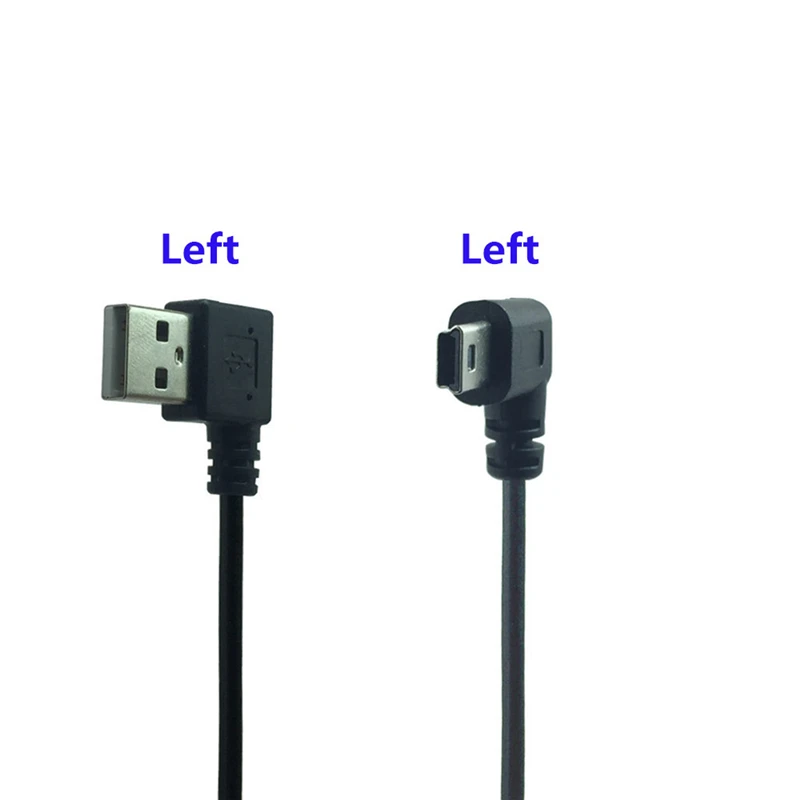 Мини-usb 2,0 кабель 90 градусов правый угол MP3 Bluetooth динамик зарядное устройство мини-usb кабель питания Usb левый угловой мини кабель для зарядки - Цвет: 1