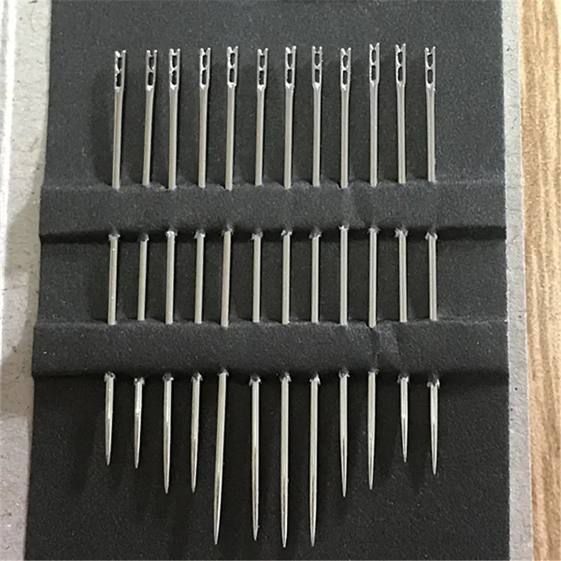 Экономичный Self-threading иглы кисти разных размеров нить швейная строчка шпильки с золотым напылением ds99