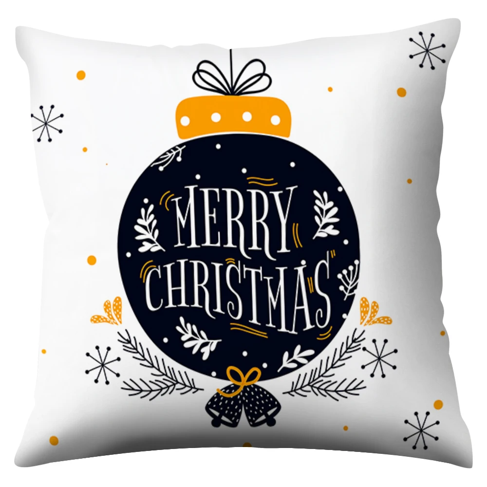 Рождественское украшение, наволочка для подушки, мультяшный Санта Клаус, полиэстеровый чехол для подушки, чехол для подушки с рождественским декором, чехол для подушки s - Цвет: 13