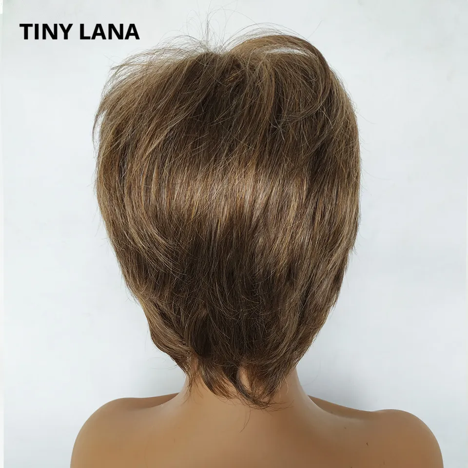 Malenkaya Lana Blond Korotkaya Zhenskaya Strizhka Pyshnye Pryamye Pelucas Pelo Naturalnye Korotkie Sinteticheskie Volosy Pariki Dlya Amerikanskih Afrikanskih Zhenshin Aliexpress