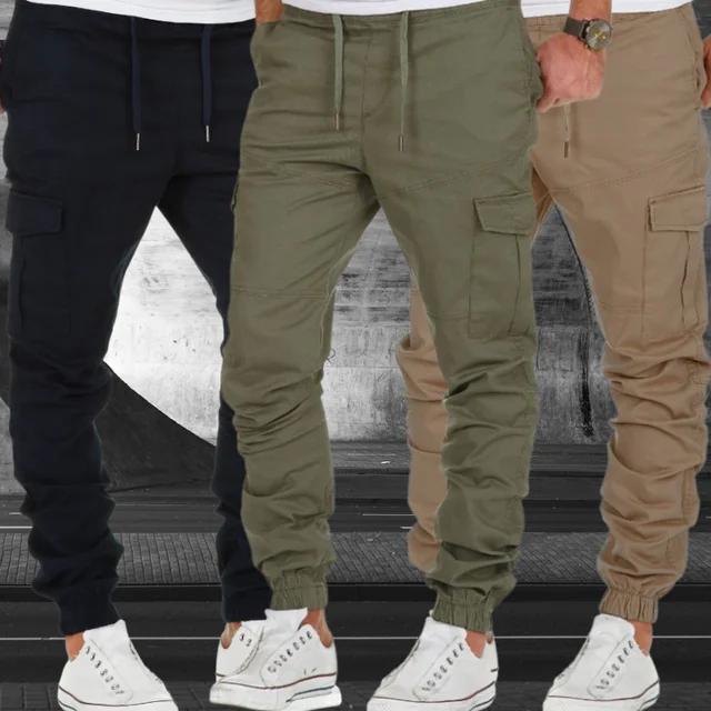 Cargo Pants Men Elastic Multiple Pocket Military Male Trousers Casual Outdoor Joggers Pant Joggers Trousers Fashion Men Pants 1