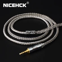 NICEHCK C16-4 16 Core посеребренный кабель 3,5/2,5/4,4 мм разъем MMCX/2Pin/QDC/NX7 булавки для QDC C12 ZSX V90 TFZ NX7 Pro/DB3/F3/BL-03