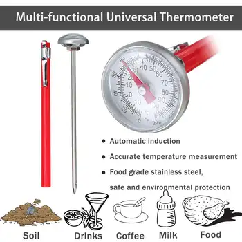 

127mm Pocket Probe Multifunctional Thermometer Soil/Drink/Food Premium Food Grade Stainless Steel Probe Detector