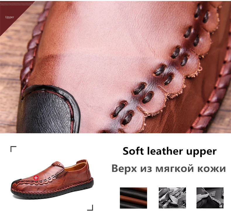 Новые модные стильные кожаные весенние повседневные туфли; Мужская обувь; винтажные Лоферы ручной работы на плоской подошве; Лидер продаж; мокасины; большие размеры 38-48