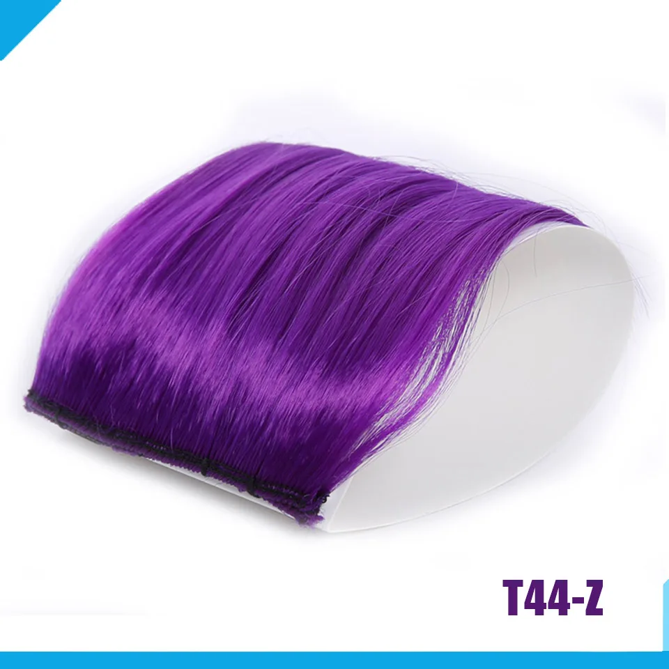 MEIFAN, на клипсах, одна штука для женщин/мужчин, накладные волосы, чистый цвет, прямые короткие синтетические волосы, накладные волосы - Цвет: T44-Z