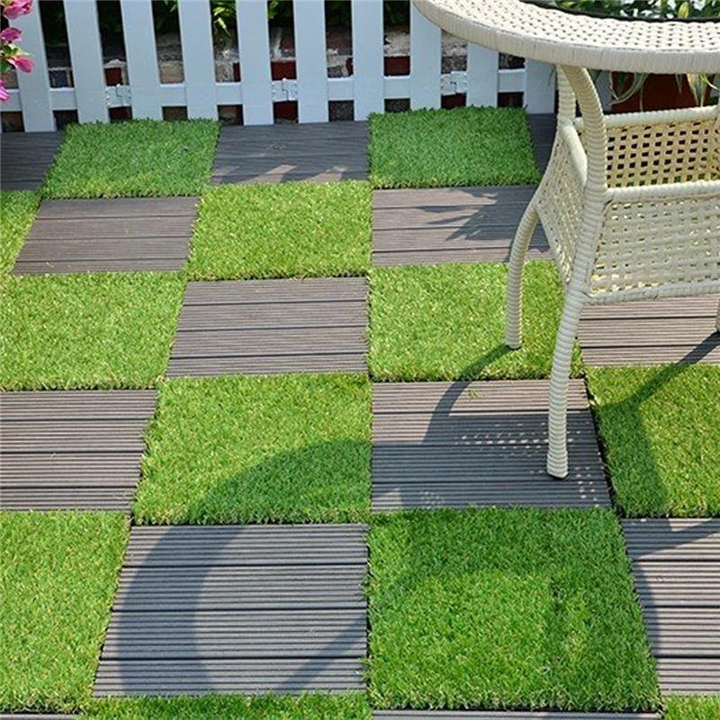 4PCS Artificial Grass Mat Plastic Lawn Grass Indoor Outdoor Green Synthetic Turf Micro Landscape Ornament Home Decoration