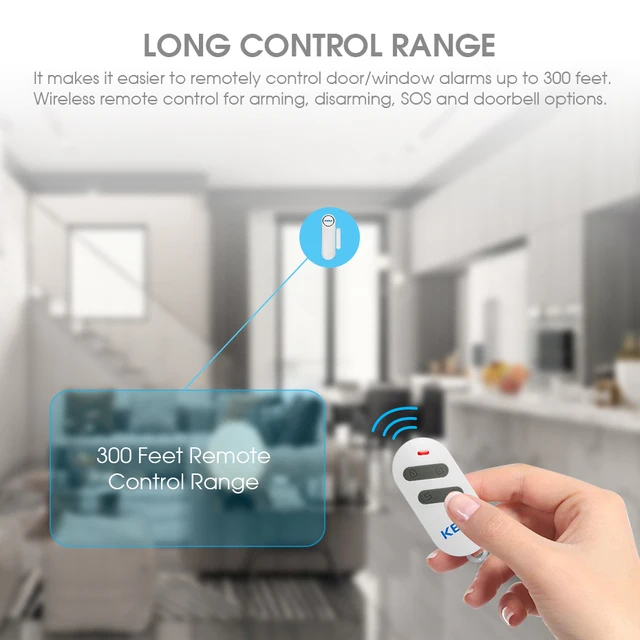 KERUI D121 Burglar Security Alarm System Protection Alarm Wireless Door Sensor Vibration Detector Shock Sensor 4