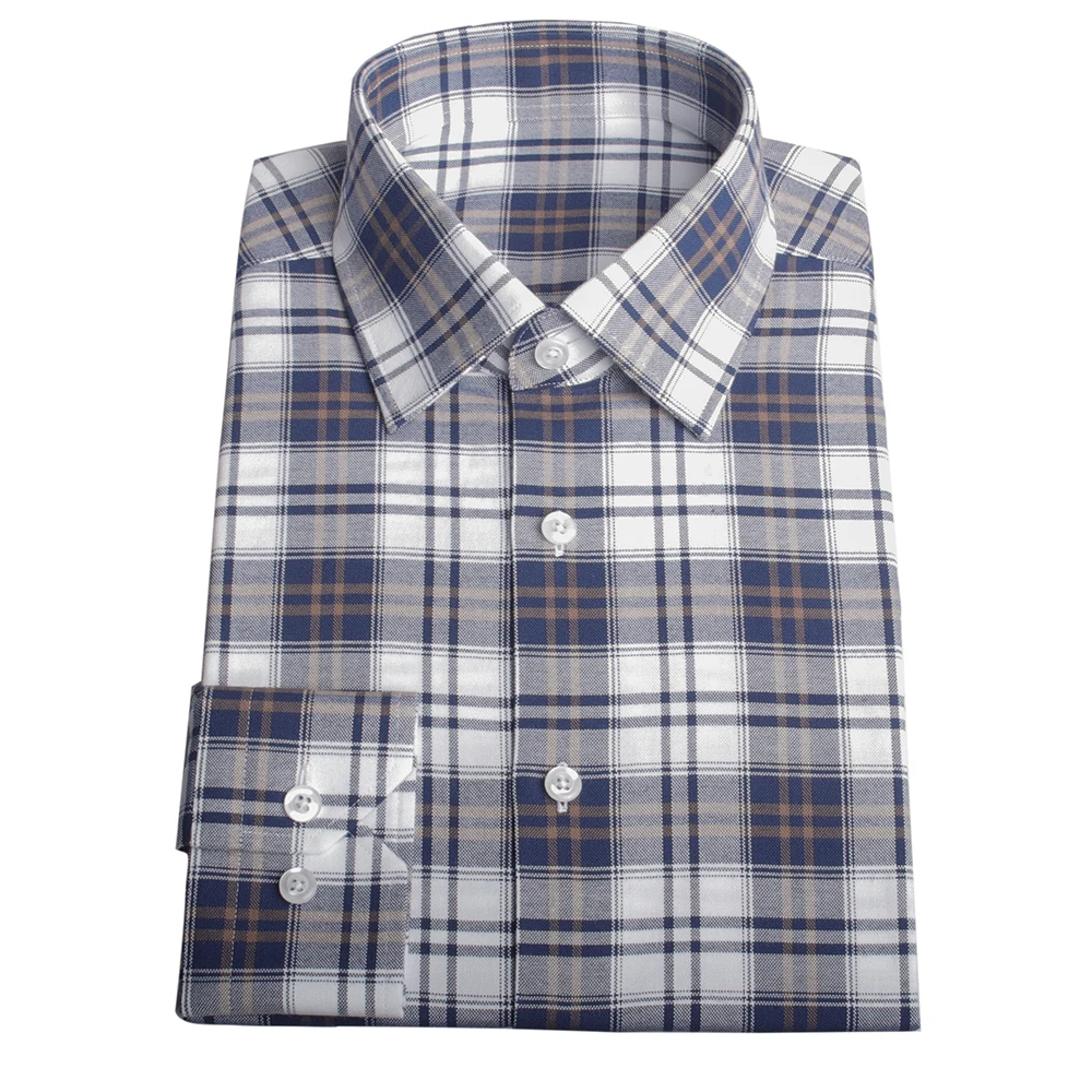 Fashion Warm Plaid Men Shirts Custom 