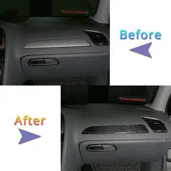 

1Pcs Real Carbon Fiber Car Passenger Dashboard Panel Cover 3D Interior Accessories Sticker For Audi A4L / A5 2009-2016