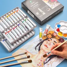 Надписью «Marie» гуашь Краски набор 12/18/24/36 Цвета гуашь пигмент косметика парфюмерия диспенсер 5 мл 12 мл АРТ Краски ing рисунок Краски Profesionales товары для рукоделия