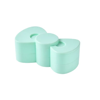 

2 Layers 360 Degree Rotatable Jewelry Storage Box Earrings Necklace Hairpin Organizer Gift Bowknot Shape Desk Decoration Home