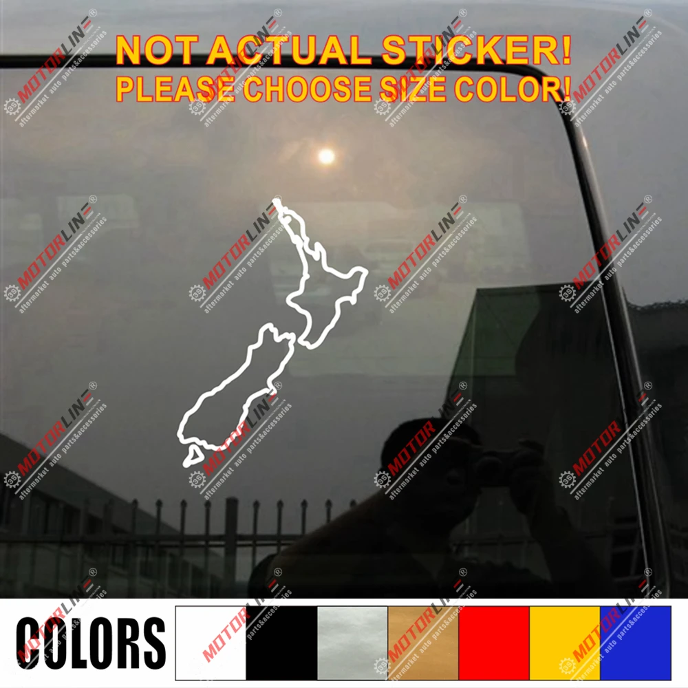 Новая Зеландия карта контурная Наклейка Kiwi автомобиль виниловая фотография bkgrd |