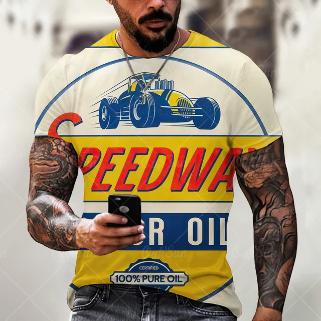 3d Tshirts For Men Vintage Casual T-shirt Street Fashion Men Monogram Printed T-shirt Short-sleeved Loose Oversized T-shirt Tops OFSZ-00260