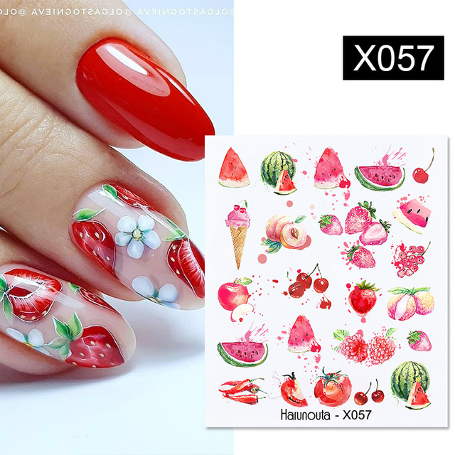 1 Sheet Nail Water Decals Transfer Lavender Spring Flower Leaves Nail Art Stickers Nail Art Manicure DIY