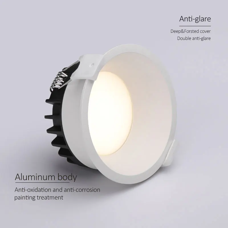 Анти блики встраиваемый cветодиодный Светильник Downlight светодиодный вниз