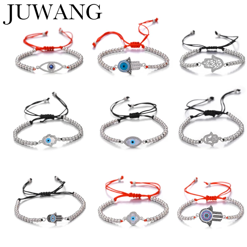 

Fatima Hand Bracelets for Women Fashion Jewelry Evil Eye Bracelet Copper bead chain For Male Yoga Hand Jewelry Accessories