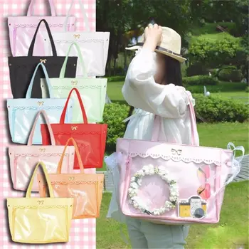 

Women's Transparent Clear Handbags Lolita Lace Bow Shoulder Bag Ita Bag Cosplay