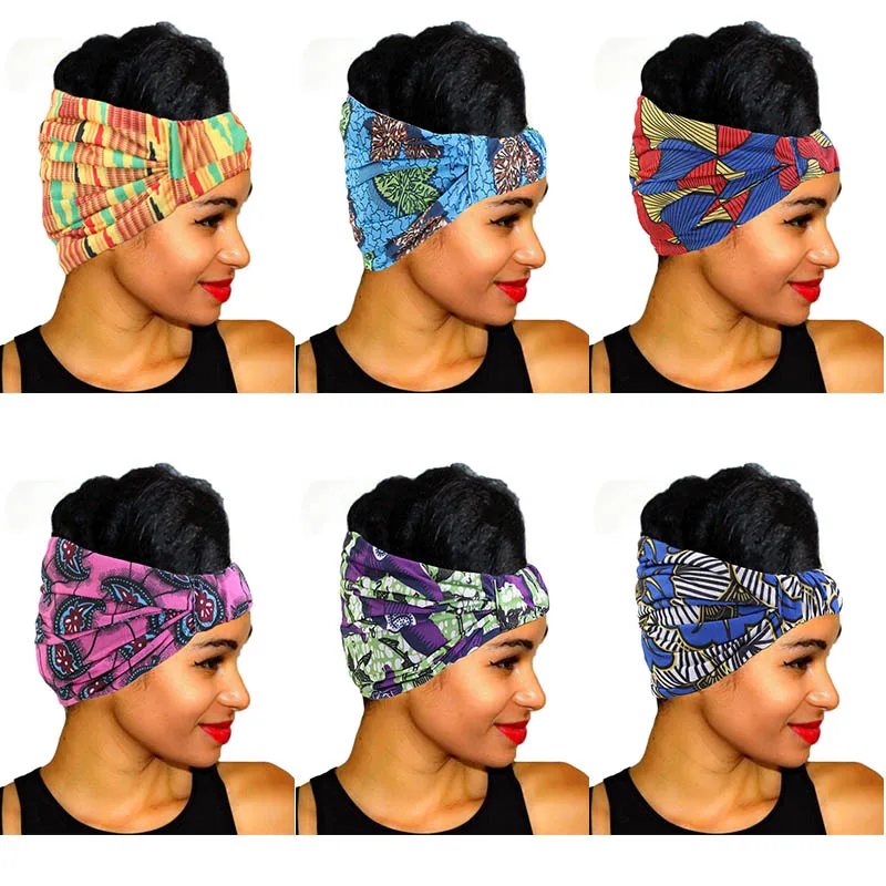 hair clips for fine hair New fashion Women African pattern flower turban Muslim Turban headscarf headwrap Ladies Chemo Cap Soft Comfortable cotton Hat hair clips