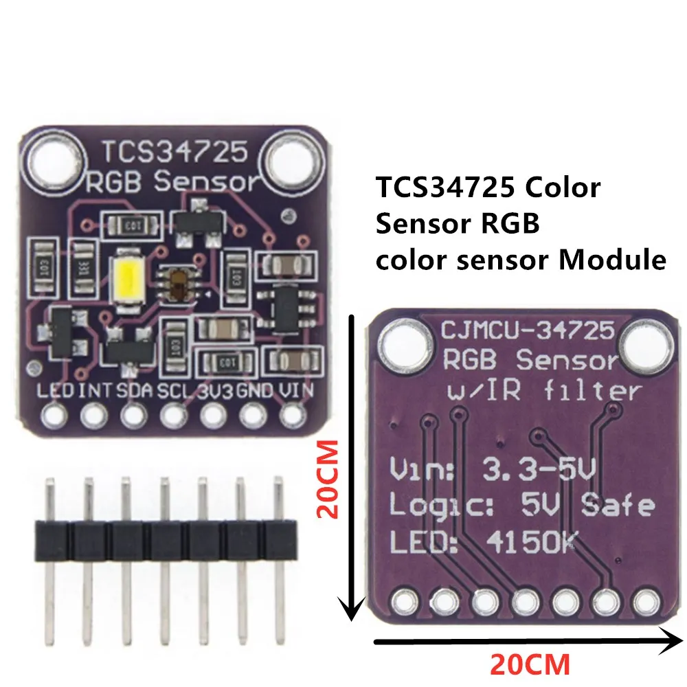10 шт. модуль платы разработки цветного датчика 34725 TCS34725 RGB | Электронные