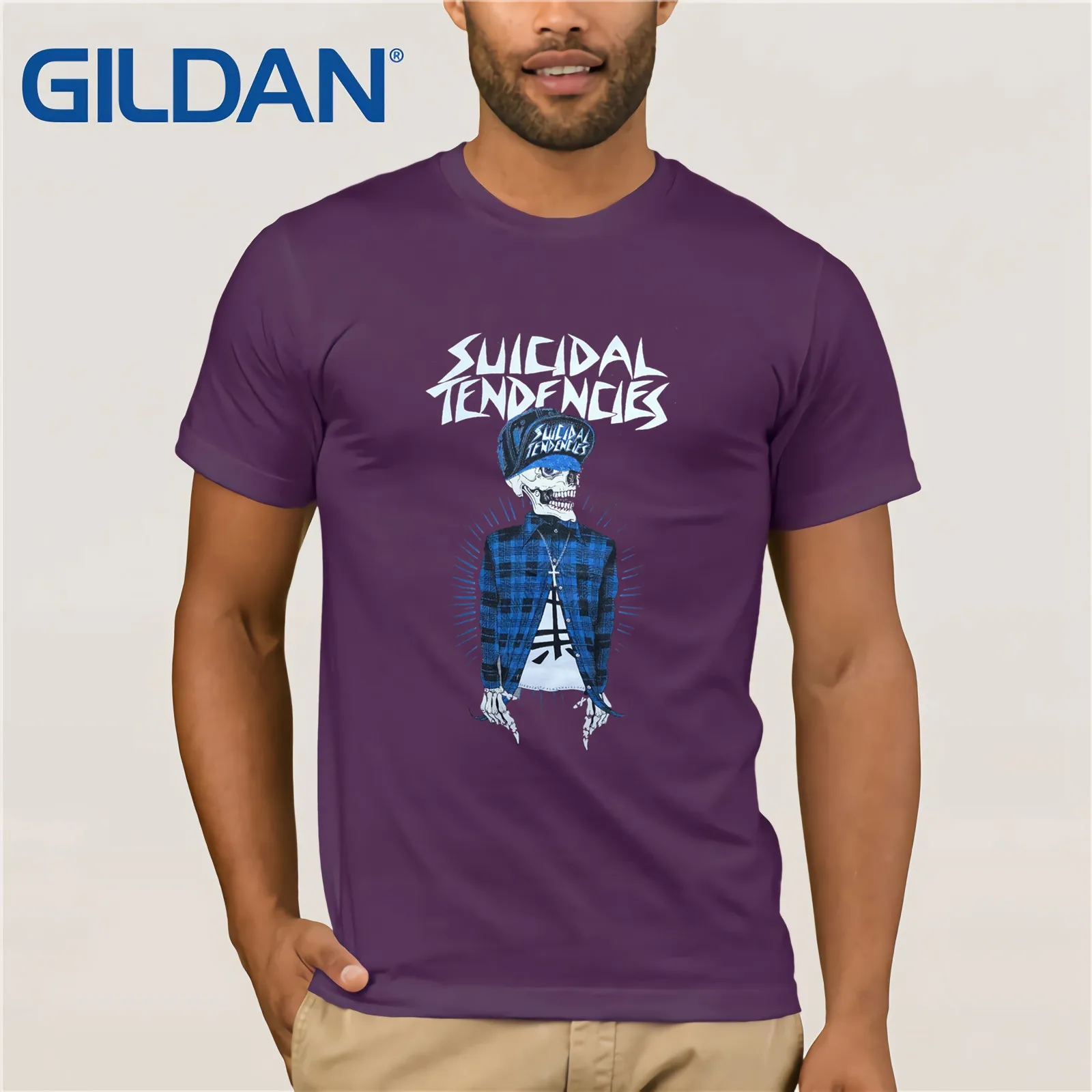 Суицидные тенденции-Vato темно-серый-Официальная футболка- s m L XL 2XL топ s m en футболка - Цвет: purple